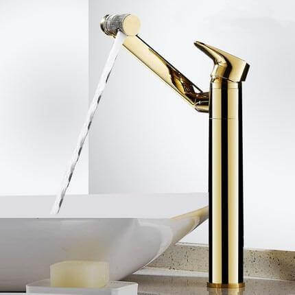 360 Rotation Black Modern Single Bathroom Faucet