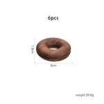 6Pcs Wooden Donut Seal Clips