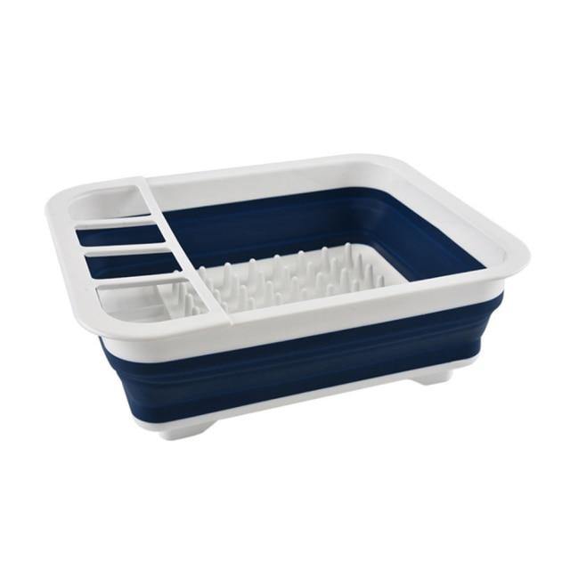 Foldable Kitchen Dish Drying Rack with Drainer - Image 7