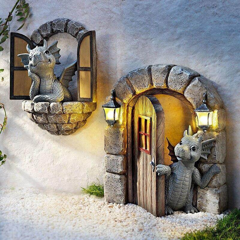 Lovely Courtyard Dragon Wall Sculpture - Image 3