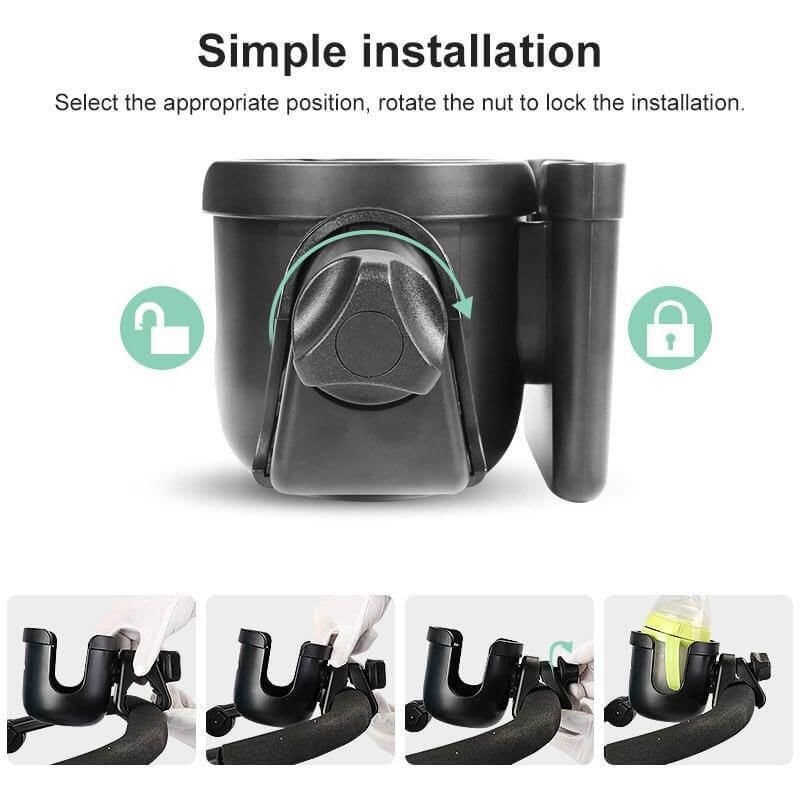 Universal Baby Stroller Parent Cup & Phone Holder - Image 5
