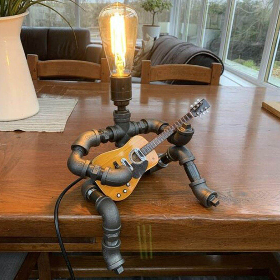 Chill Guitar Player Retro Table Lamp - Image 0