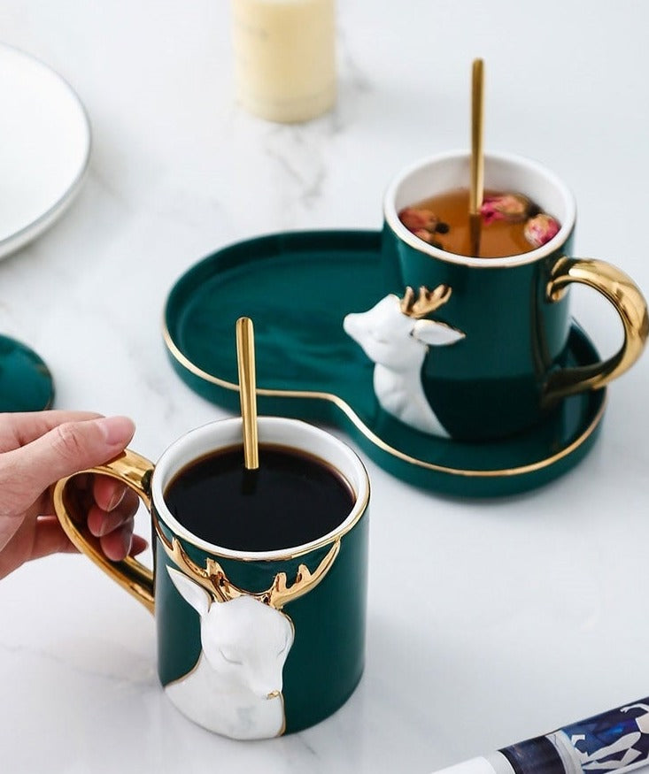 3D Lovely Couple Ceramic Mug Set - Image 1