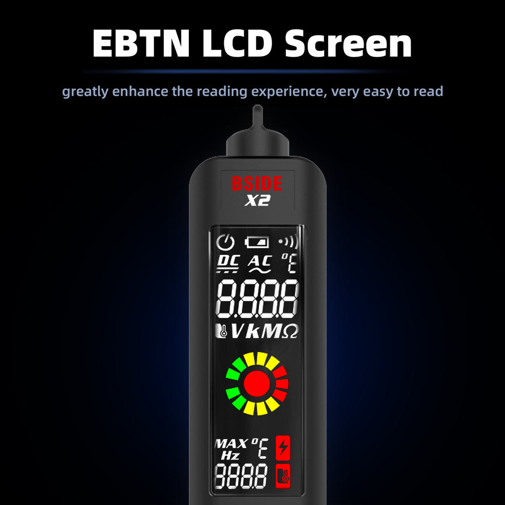 LCD Result Display Voltage Tester Thermometer