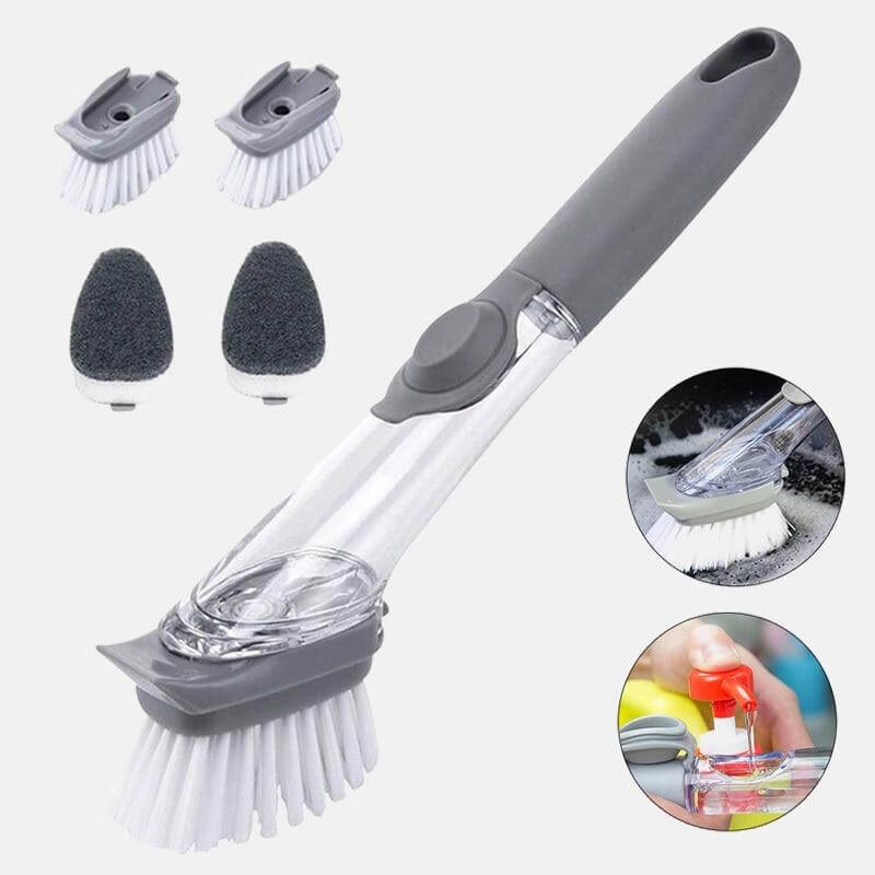 2in1 Liquid Dispenser Dish Washing Brush