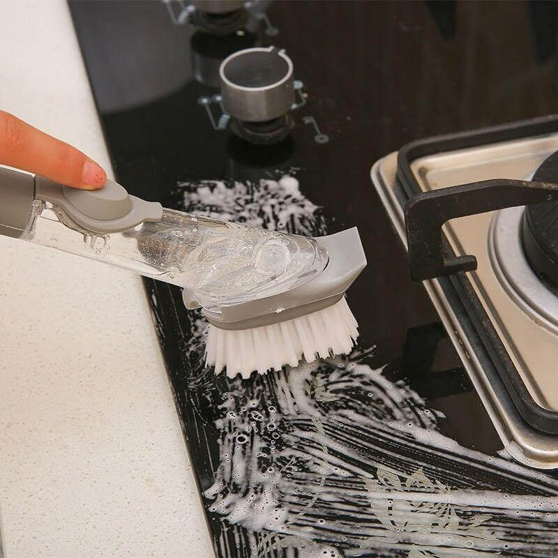 2in1 Liquid Dispenser Dish Washing Brush - Image 8