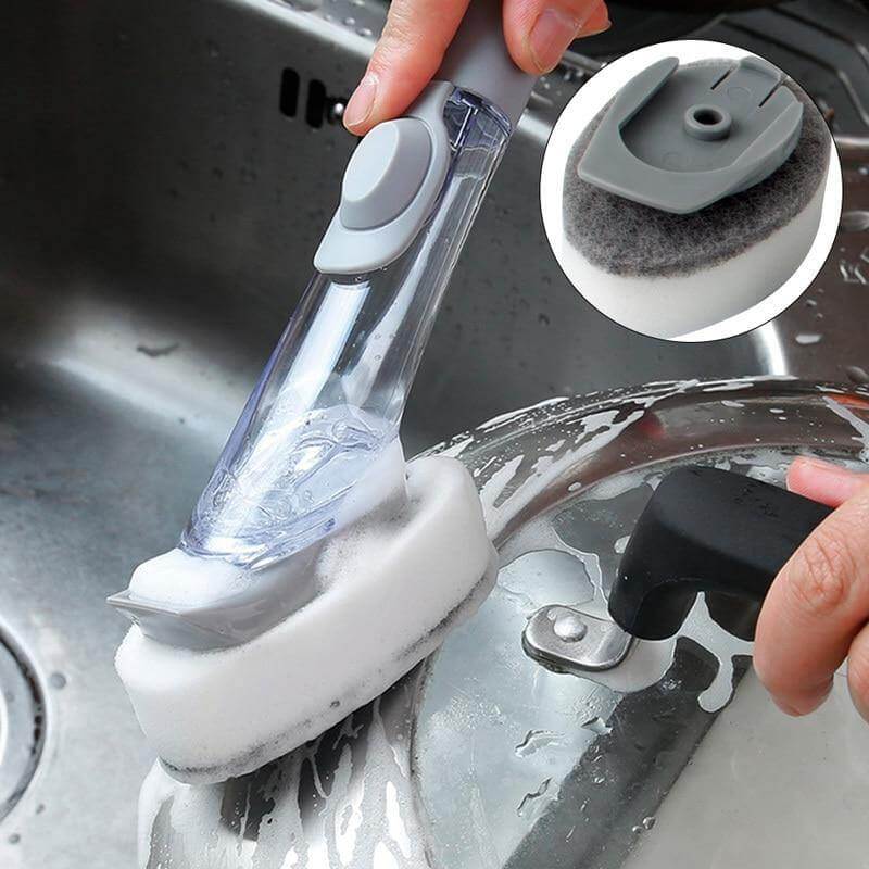 2in1 Liquid Dispenser Dish Washing Brush