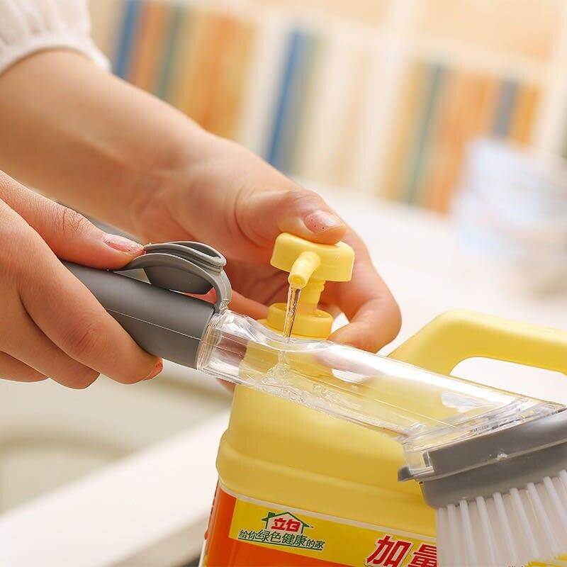 2in1 Liquid Dispenser Dish Washing Brush - Image 9