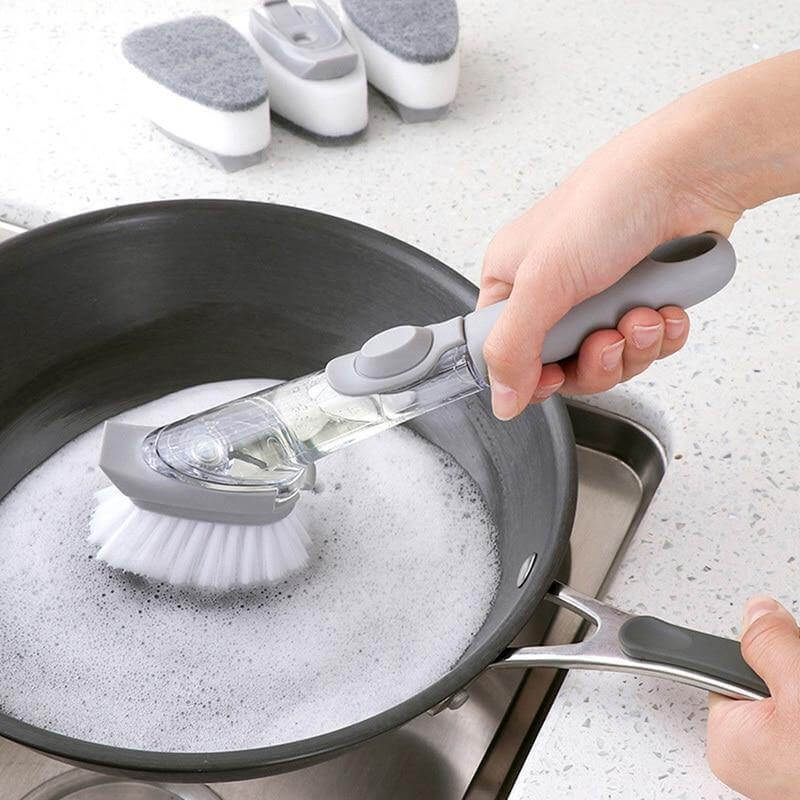 2in1 Liquid Dispenser Dish Washing Brush - Image 11