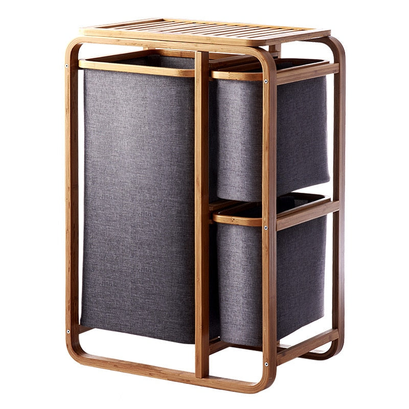 Elegant Bamboo Laundry Basket - Image 1