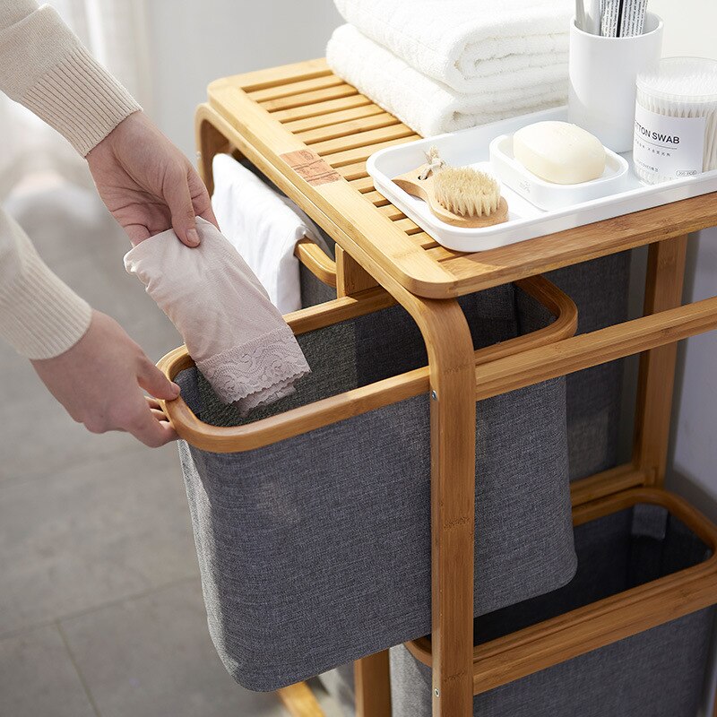 Elegant Bamboo Laundry Basket - Image 0