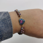 Bohemian Natural Stone Heart Bracelet