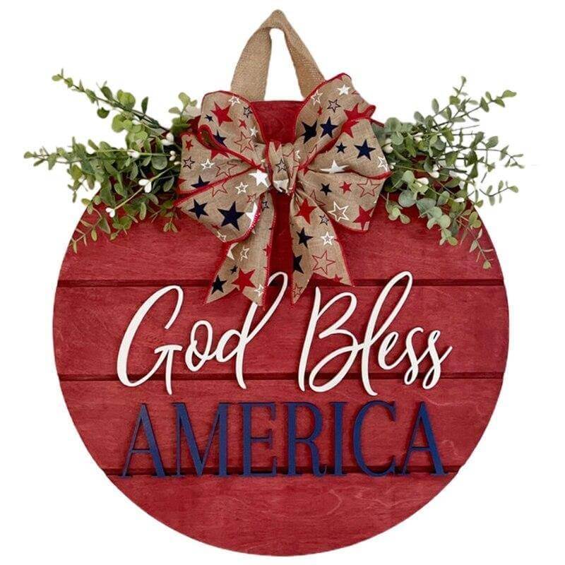 Independence Day Wooden Wall Plaque - Image 1