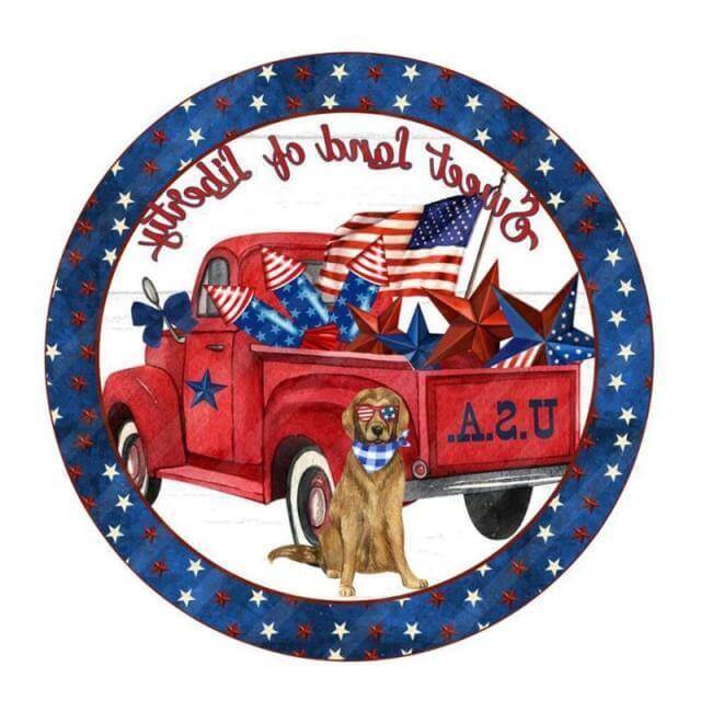 Independence Day Wooden Wall Plaque - Image 2