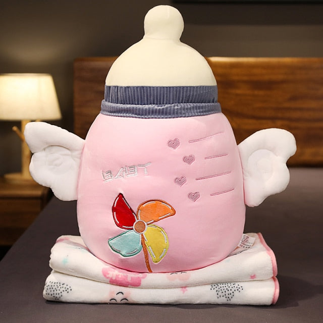 Colorful Cartoon Plush Cozy Pillow Blanket - Image 4