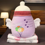 Colorful Cartoon Plush Cozy Pillow Blanket