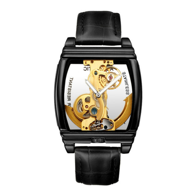 Elegant Self Winding Transparent Mechanical Men Watches - Image 4