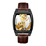 Elegant Self Winding Transparent Mechanical Men Watches