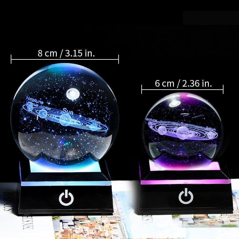 Crystal Globe Solar System Planet Lamp - Image 12