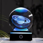 Crystal Globe Solar System Planet Lamp - MaviGadget