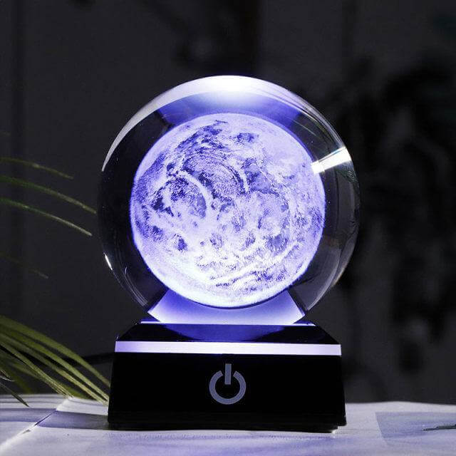 Crystal Globe Solar System Planet Lamp - Image 3