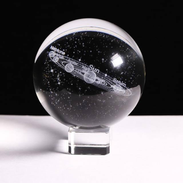 Crystal Globe Solar System Planet Lamp - MaviGadget