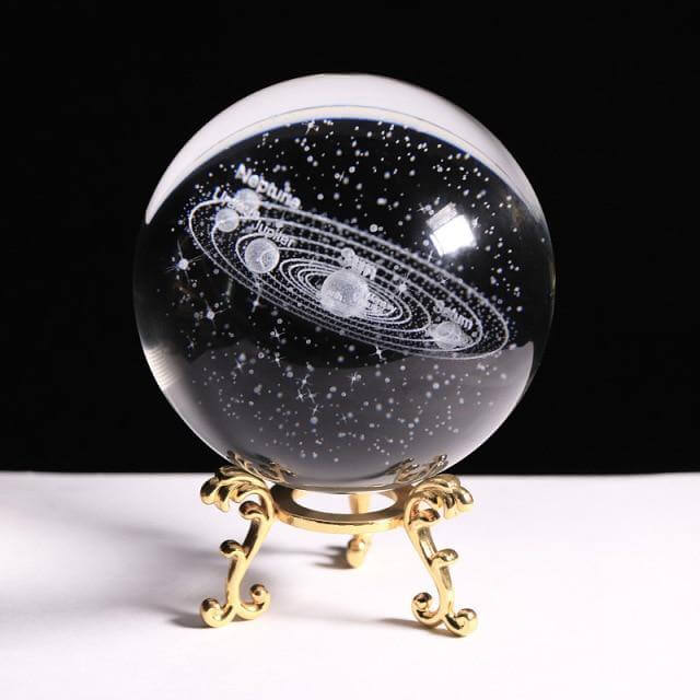 Crystal Globe Solar System Planet Lamp - MaviGadget