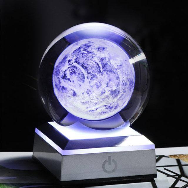 Crystal Globe Solar System Planet Lamp - Image 1
