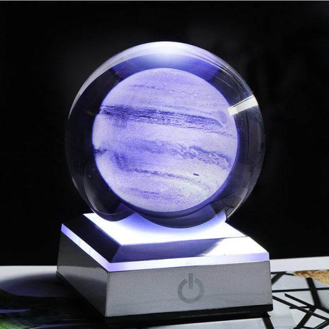 Crystal Globe Solar System Planet Lamp - MaviGadget