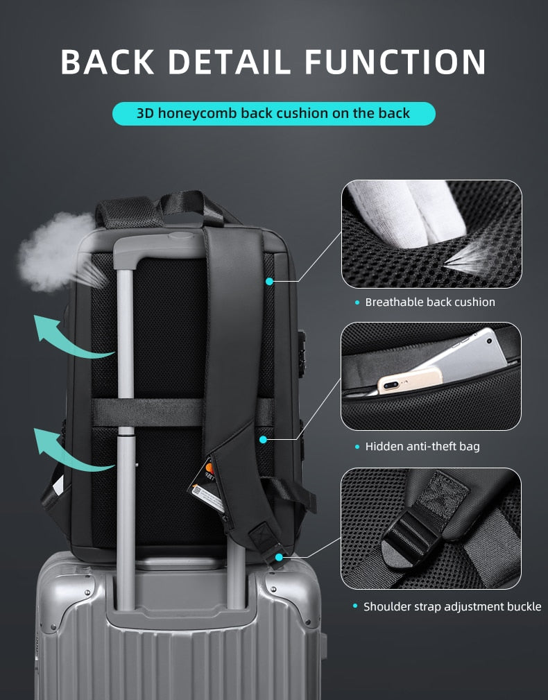 Elegant Anti-Theft USB Travel Backpack - Image 3
