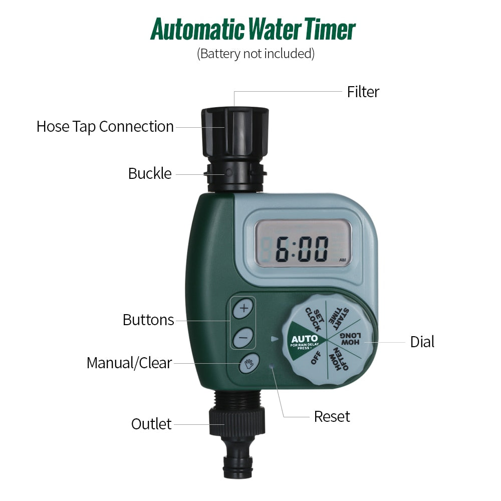 Automatic Programmable Garden Watering Timer