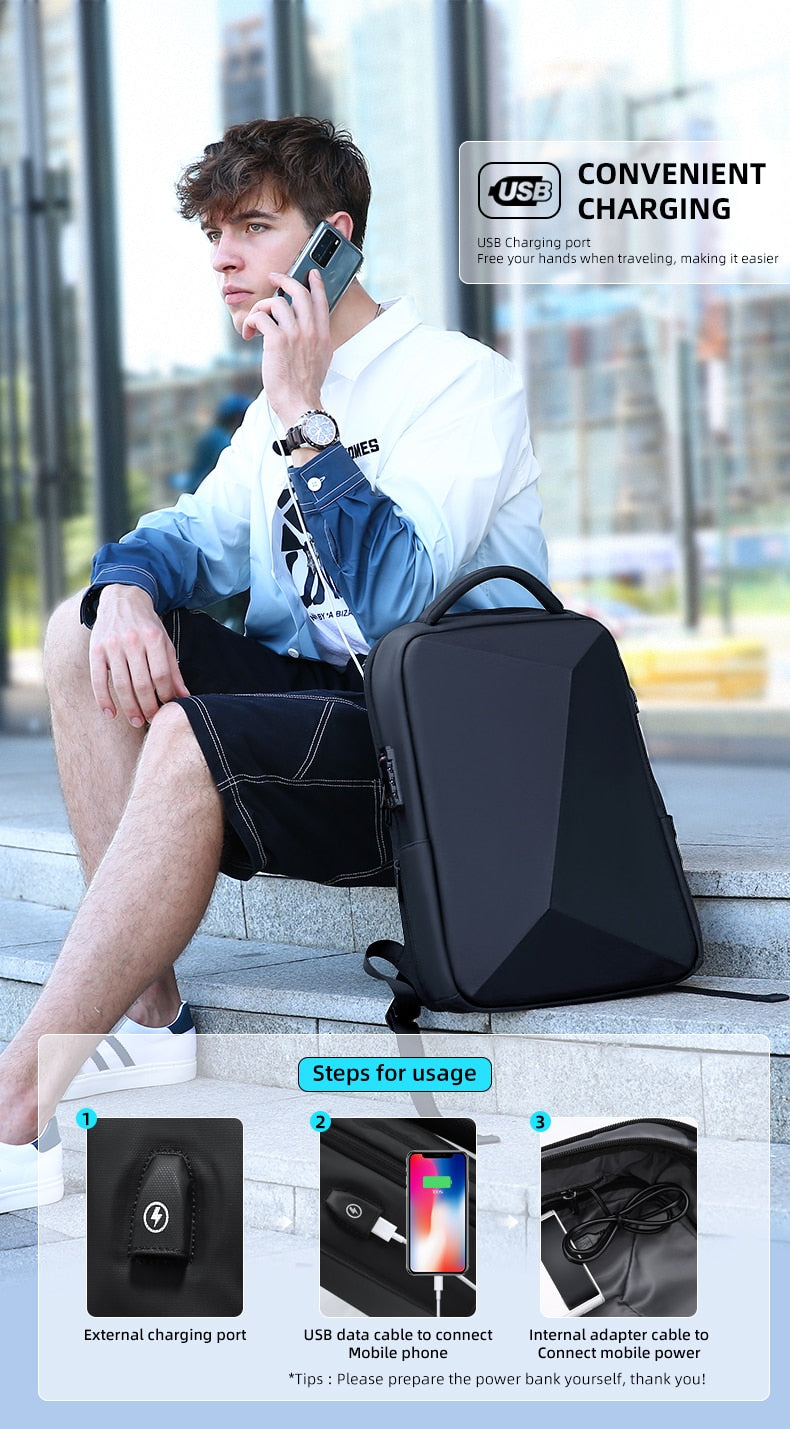 Elegant Anti-Theft USB Travel Backpack - Image 4