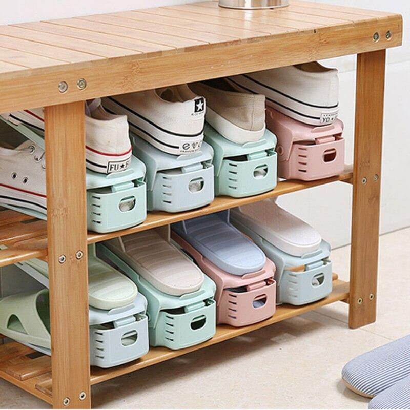 5PCS Adjustable Space Saving Shoe Organizer