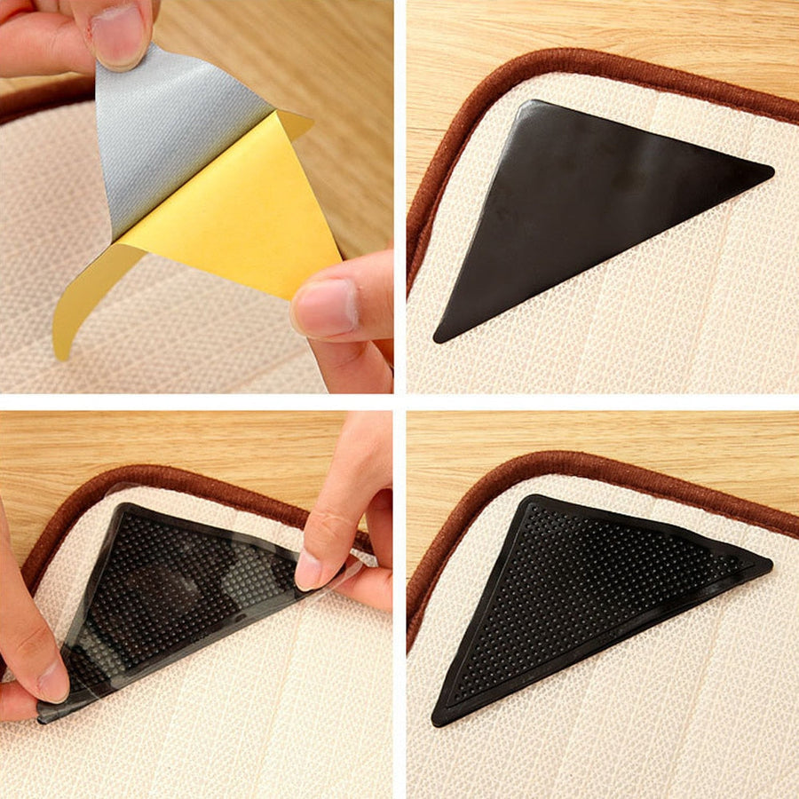 4pcs Reusable Non Slip Carpet Stickers - Image 1