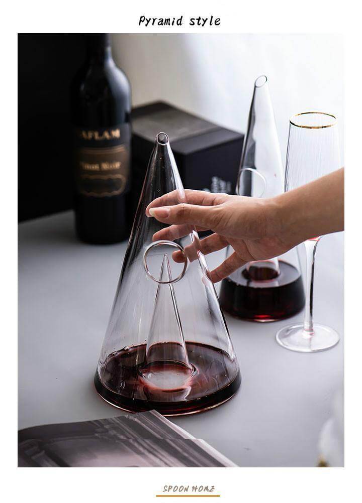 Creative Pyramid Glass Wine Decanter - Image 2