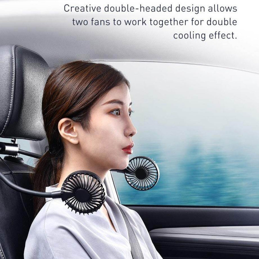 360 Degree Rotating Double Car Cooling Fan - Image 2