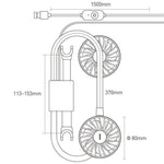 360 Degree Rotating Double Car Cooling Fan