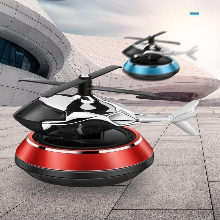Solar Powered Rotating Helicopter Car Air Freshener - Image 3