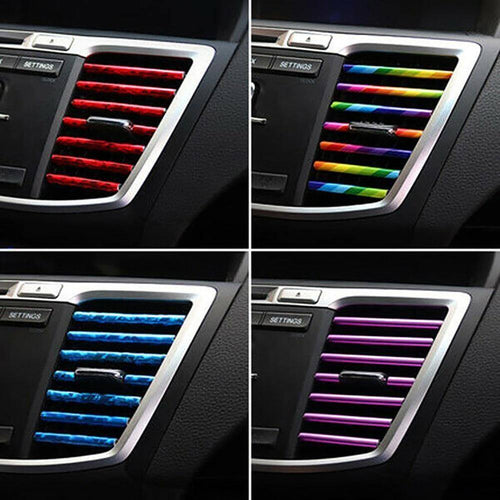 10PCS DIY Car Air Outlet Decorative Strip - Image 0