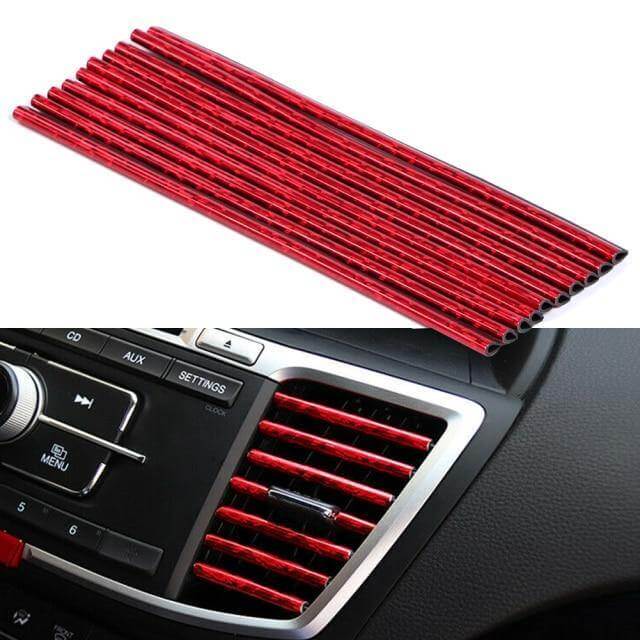 10PCS DIY Car Air Outlet Decorative Strip