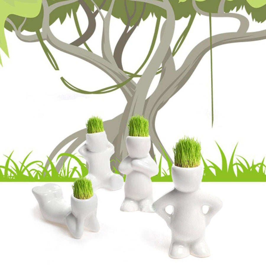 Ceramic Mini Grass Hair Pot - Image 4