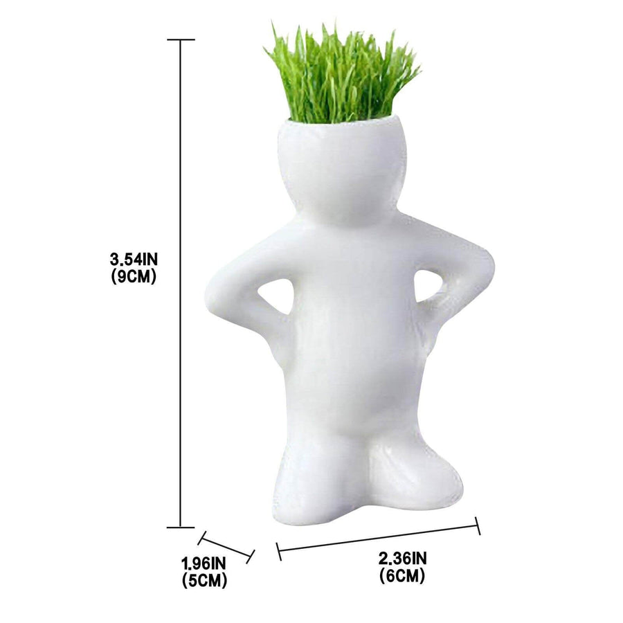 Ceramic Mini Grass Hair Pot - Image 11