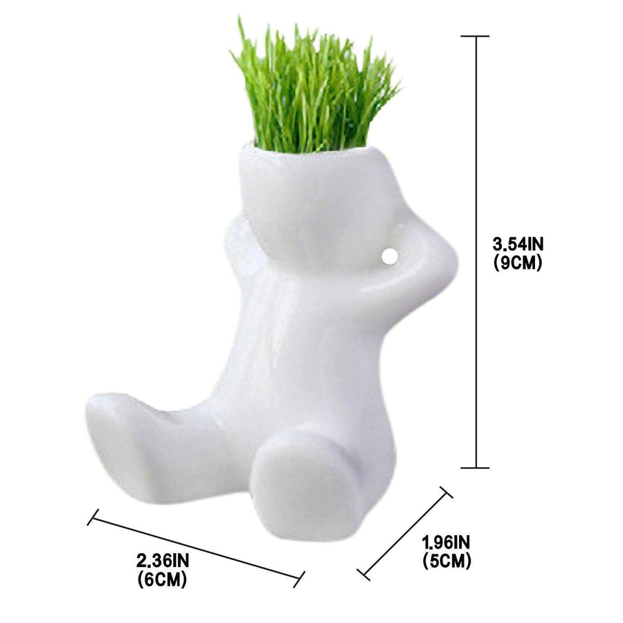 Ceramic Mini Grass Hair Pot - Image 8