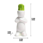 Ceramic Mini Grass Hair Pot - MaviGadget