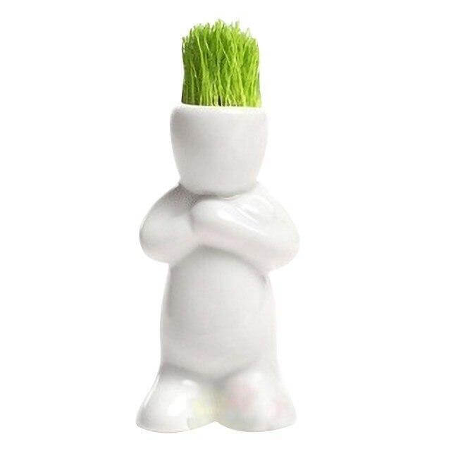 Ceramic Mini Grass Hair Pot - Image 7