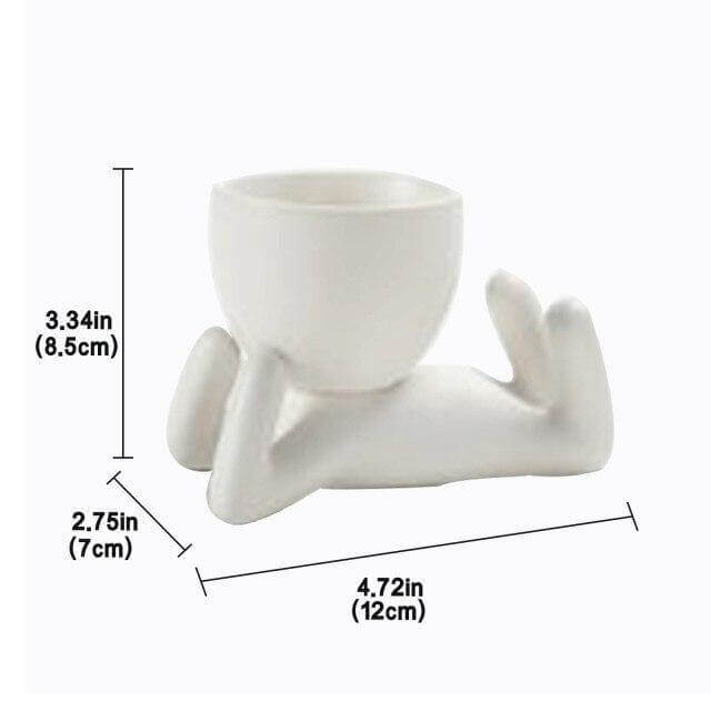 Ceramic Mini Grass Hair Pot - Image 5