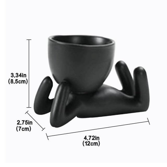 Ceramic Mini Grass Hair Pot - Image 1