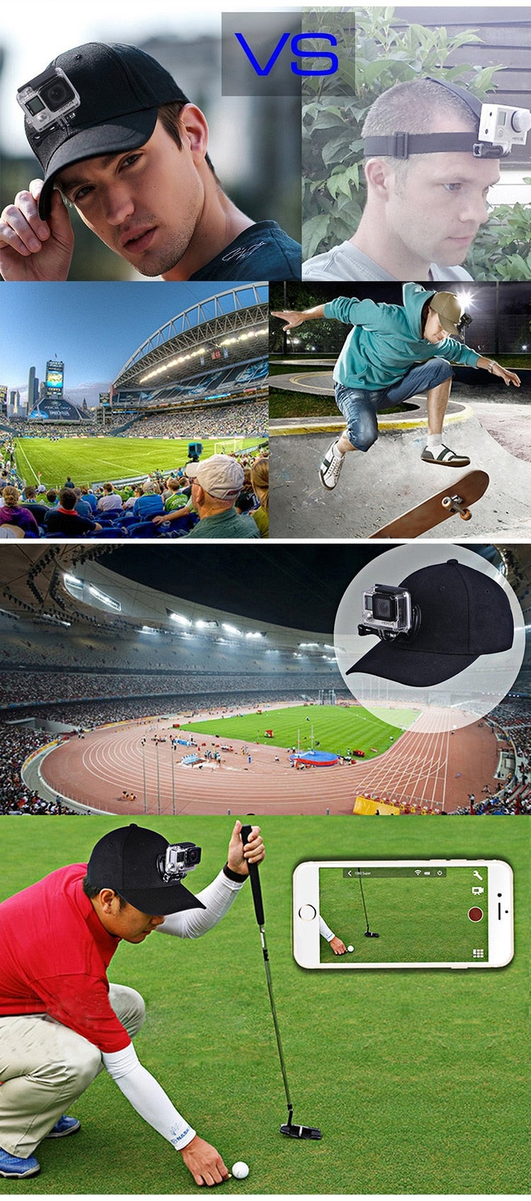 Adjustable Action Camera Hat - Image 14