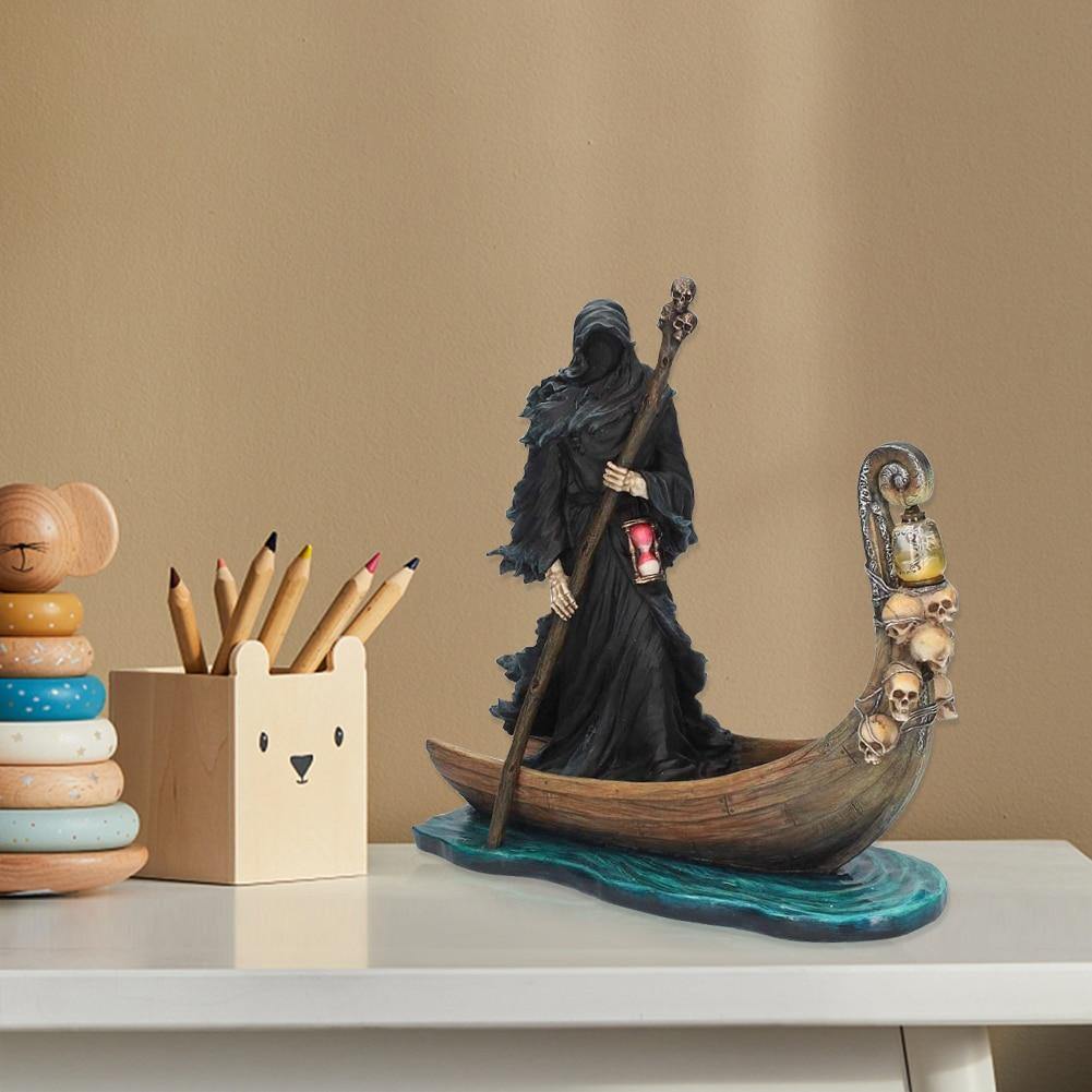 Scary Man Boat Resin Figurine Home Decor