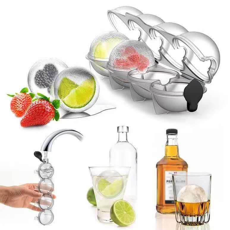 4 Grid Ice Ball Maker Mold - MaviGadget